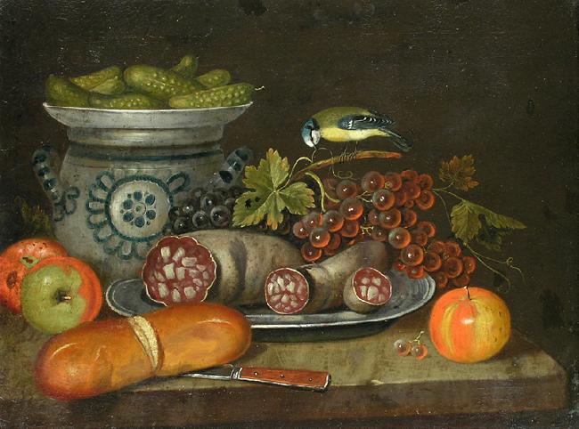 unknow artist Still life with sausages Germany oil painting art